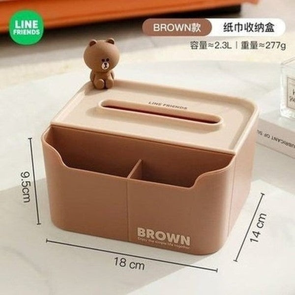 LINE FRIENDS Tissue Box Brown