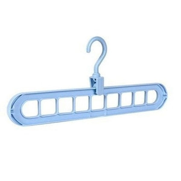 Space Saving Hanger Racks Blue 9-Cell Coat Rack For Space-Saving Storage Hanger - Dondepiso