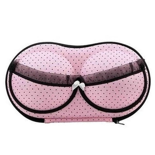 Bra Storage Box Clothing & Closet Storage Pink Bra Sock Panty Holder Travel Organizer – Dondepiso