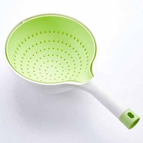 Double Layer Swivel Drain Basket With Handle Vegetable Fruit Washing Basket Kitchen Organizer. Kitchen Tools & Utensils. Product Type: Colanders & Strainers.