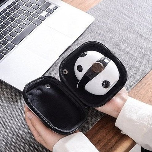 Ceramic Panda Teapot With 2 Cups Tea Sets A Travel Office Portable Chinese Tea Set Mini Carry Bag Teacup With Filter Fine Gift. Tableware: Coffee & Tea Sets.