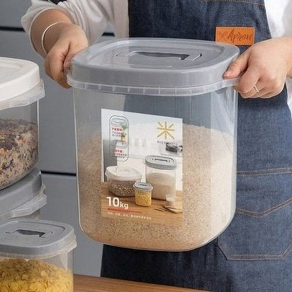Rice Storage Bin with Measuring Cup. Sealed Flour Storage Tank 1.2L/5KG Food Storage Container Airtight Rice. Food Storage. Product Type: Food Storage Containers.