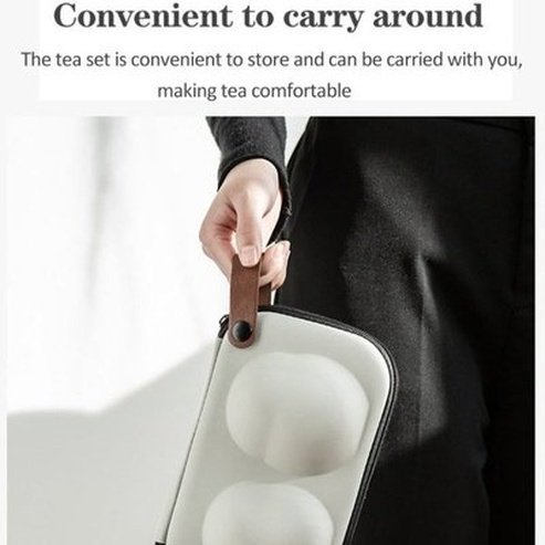 Ceramic Panda Tea Set With 2 Cups And Anti-Fall Cover A Travel Office Portable Chinese Tea Set Mini Carry Bag Teacup With Filter Fine Gift. Type: Coffee & Tea Sets.