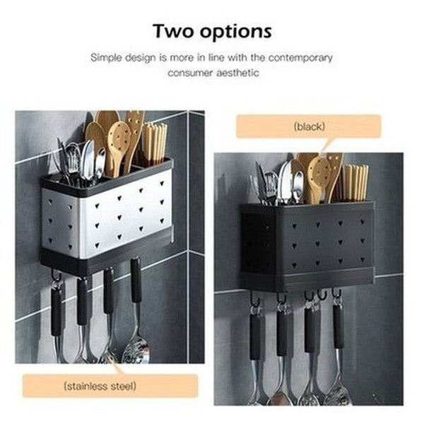 Kitchen Cutlery Storage Shelves Drain Tableware Holder Chopstick Spoon Fork Storage Box Chopsticks Cage Save Space. Type: Kitchen Utensil Holders & Racks.