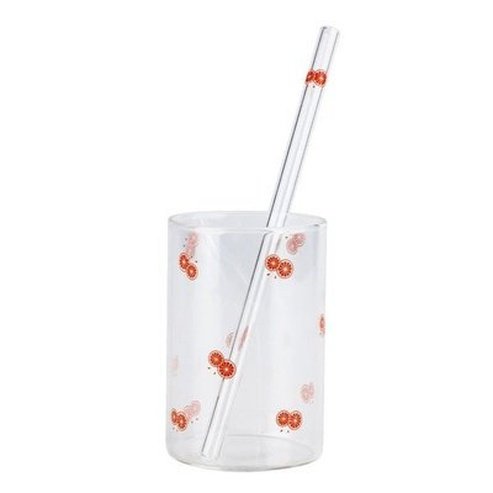 2pc Cute Printing Straws Glass Cup Fruit Pattern Transparent Milk Water Cup Heat Resistant Coffee Tea. Drinkware: Coffee & Tea Cups. Shop anywhere you go online.