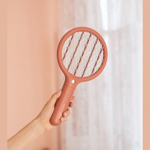 Mini Electric Fly Swatter Racket with Light Handheld Personal Bug Zapper Mosquito Zapper Rechargeable 3 Layer Electric Grid: Type: Mosquito Nets & Insect Screens.