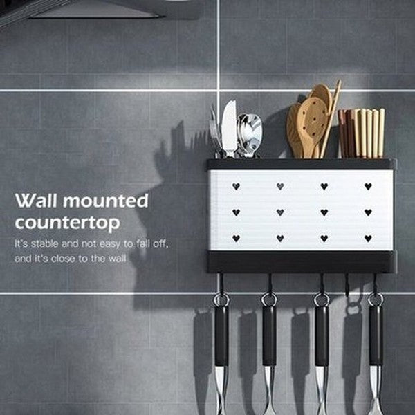 Kitchen Cutlery Storage Shelves Drain Tableware Holder Chopstick Spoon Fork Storage Box Chopsticks Cage Save Space. Type: Kitchen Utensil Holders & Racks.