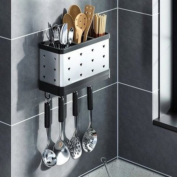 Kitchen Cutlery Storage Shelves Drain Tableware Holder Chopstick Spoon Fork Storage Box Chopsticks Cage Save Space. Type: Kitchen Utensil Holders & Racks.