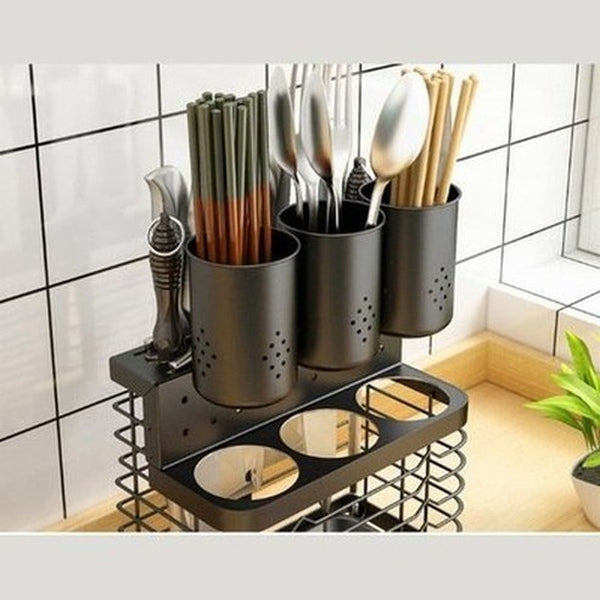 304 Stainless Steel Kitchen Utensil Countertop Rack