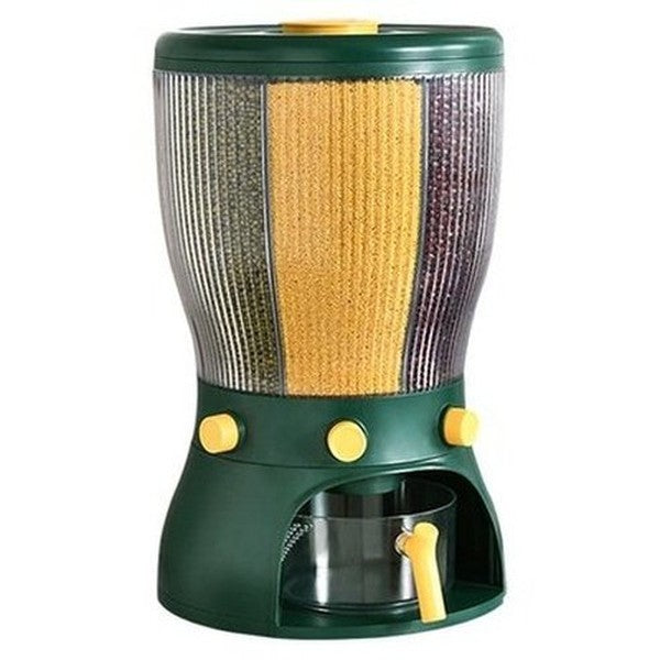 Round Grain Dispenser Bucket Storage Tank Grain Dispenser Moisture-proof Plastic Automatic Storage Rack Sealed Container Rice Storage Box. Food Storage Containers