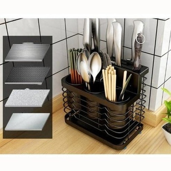 304 Stainless Steel Kitchen Utensil Countertop Rack