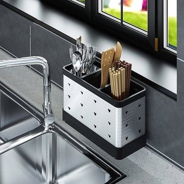 Kitchen Cutlery Storage Shelves Drain Tableware Holder Chopstick Spoon Fork Storage Box Chopsticks Cage Save Space. Type: Kitchen Utensil Holders & Racks.