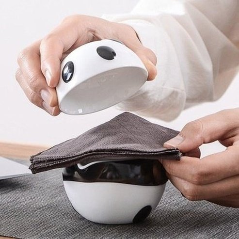 Ceramic Panda Teapot With 2 Cups Tea Sets A Travel Office Portable Chinese Tea Set Mini Carry Bag Teacup With Filter Fine Gift. Tableware: Coffee & Tea Sets.