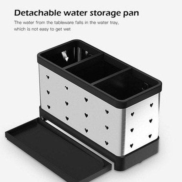 Kitchen Cutlery Storage Shelves Drain Tableware Holder Chopstick Spoon Fork Storage Box Chopsticks Cage Save Space. Type: Kitchen Utensil Holders & Racks.