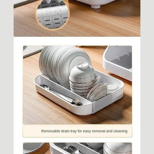 Kitchen Tableware Storage Rack with Bowl and Plate Drainer