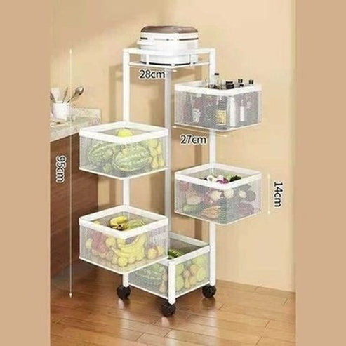 Experience 360° Rotation with Lock for Easy Movement with this Carbon Steel Rotating Storage Rack. Kitchen Organizers: Type: Kitchen Utensil Holders & Racks.