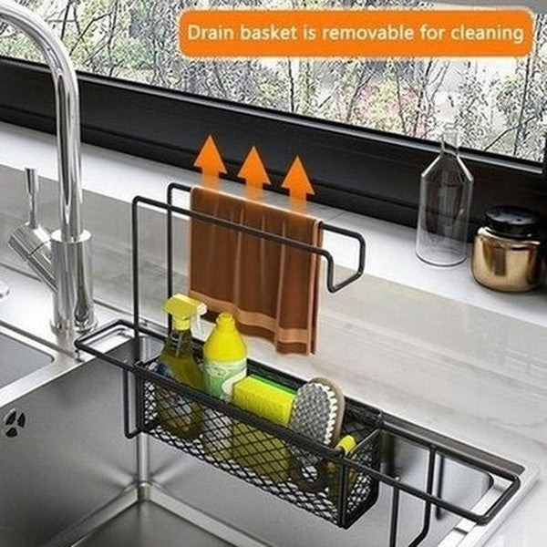Telescopic Frame For Kitchen Sink With Sponge Holder