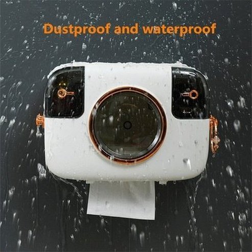 Camera Shape Waterproof Tissue Box Toilet Roll Paper Storage Rack Paper Towel Dispenser Wall Mounted Roll Paper Holder Rack. Type: Toilet Paper Holders.