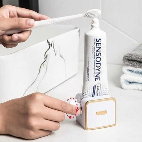 Wall Toothpaste Squeezer Holder Storage Rack Hand Cream Cleanser Lazy Squeeze Toothpaste Holde.r Bathroom Accessories: Toothpaste Squeezers and Dispensers