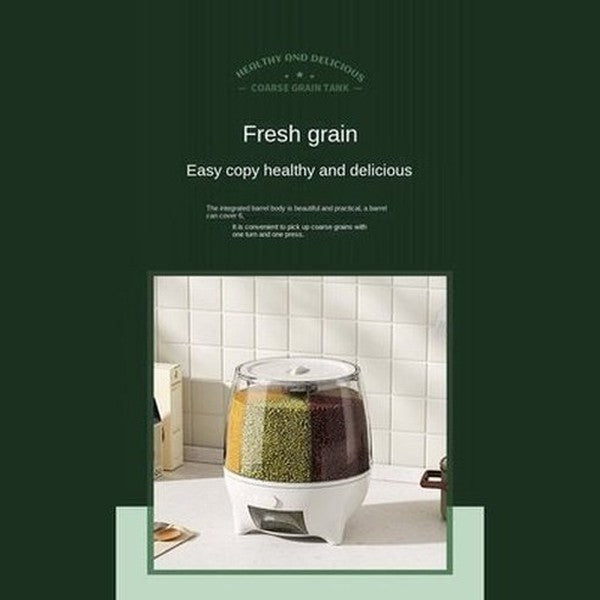 360° Swivel Sealed Rice Storage Dispenser Bucket. Large Capacity Cereal Grain Rice Storage Container. Sealed Cereal Dispenser. Type: Food Storage Containers.