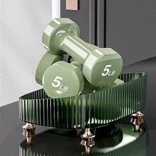 Acrylic Tray Cosmetic Organizer Desktop Decorative Makeup Storage Box Plate Home Fruit Seasoning Storage Rack Desktop Shelf. Type: Household Storage Containers