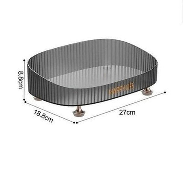 Acrylic Tray Cosmetic Organizer Desktop Decorative Makeup Storage Box Plate Home Fruit Seasoning Storage Rack Desktop Shelf. Type: Household Storage Containers