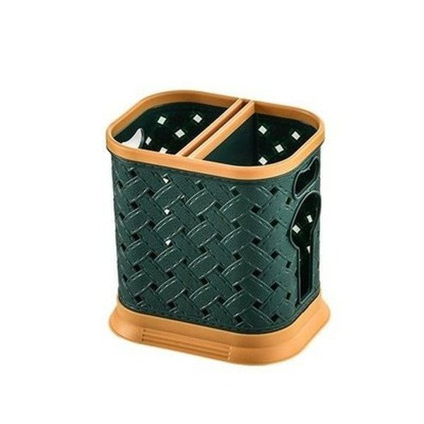 3 Grid Plastic Knife Cage Hollow Drain Cutlery Holder Knives Spoon Fork Storage Rack Container Kitchen Organizer. Kitchen Organizers. Type: Knife Blocks & Holders.