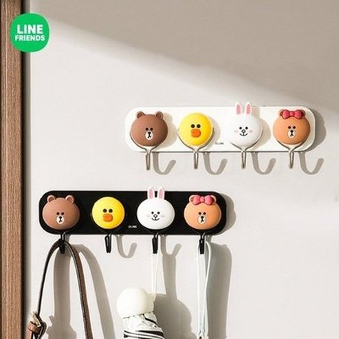 LINE FRIENDS Brown Sally Cony Choco Cartoon Bathroom Towel Hook Living Room Door Back Clothes Hook Wall Storage Hooks. Storage & Organization. Storage Hooks & Racks.