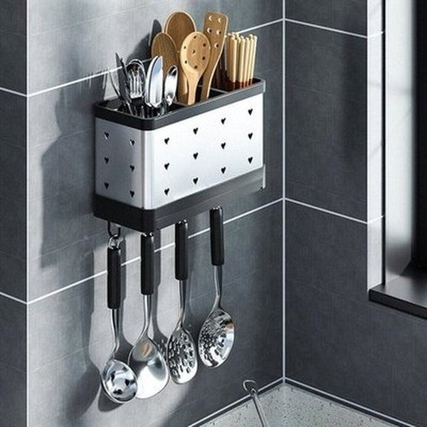 Kitchen Cutlery Storage Shelves Drain Tableware Holder Chopstick Spoon Fork Storage Box Chopsticks Cage Save Space. Type: Kitchen Utensil Holders & Racks.