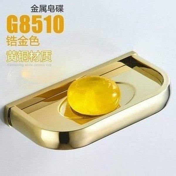Gold Wall Mounted Bathroom Soap Dish Holder