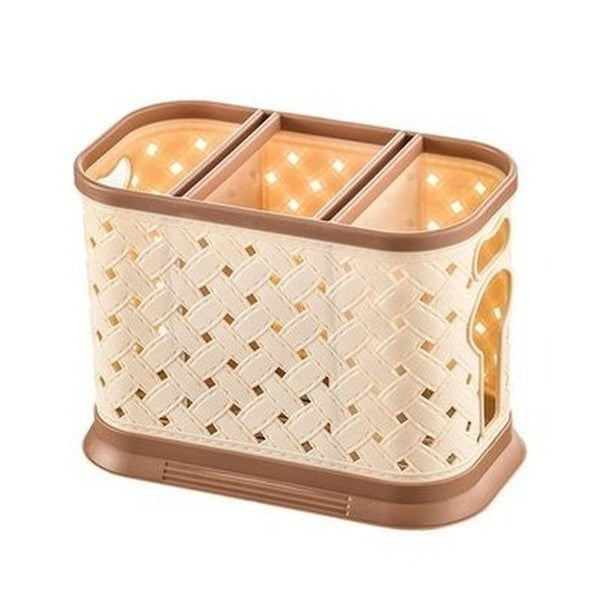 3 Grid Plastic Knife Cage Hollow Drain Cutlery Holder Knives Spoon Fork Storage Rack Container Kitchen Organizer. Kitchen Organizers. Type: Knife Blocks & Holders.