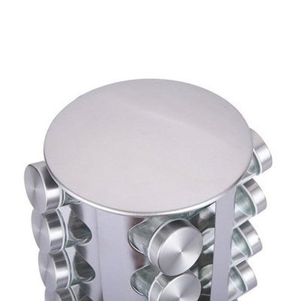 Rotating Stainless Steel Spice Organizer Rack