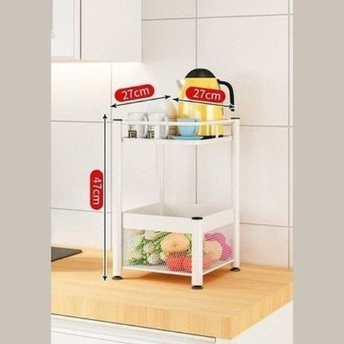 Experience 360° Rotation with Lock for Easy Movement with this Carbon Steel Rotating Storage Rack. Kitchen Organizers: Type: Kitchen Utensil Holders & Racks.
