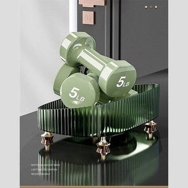 Acrylic Tray Cosmetic Organizer Desktop Decorative Makeup Storage Box Plate Home Fruit Seasoning Storage Rack Desktop Shelf. Type: Household Storage Containers