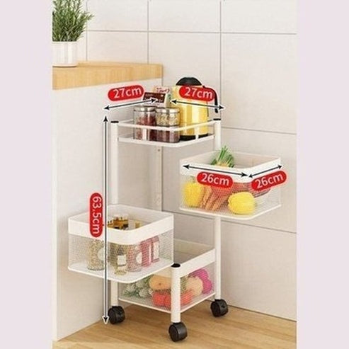 Experience 360° Rotation with Lock for Easy Movement with this Carbon Steel Rotating Storage Rack. Kitchen Organizers: Type: Kitchen Utensil Holders & Racks.