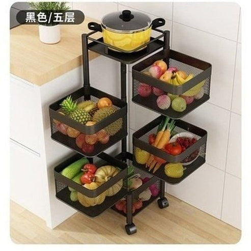 Experience 360° Rotation with Lock for Easy Movement with this Carbon Steel Rotating Storage Rack. Kitchen Organizers: Type: Kitchen Utensil Holders & Racks.