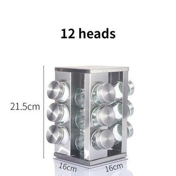 Rotating Stainless Steel Spice Organizer Rack