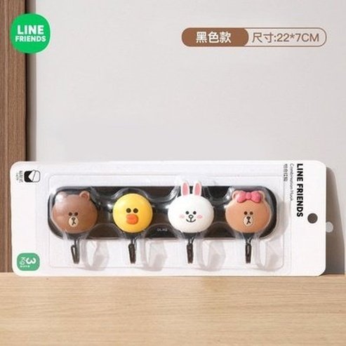 LINE FRIENDS Brown Sally Cony Choco Cartoon Bathroom Towel Hook Living Room Door Back Clothes Hook Wall Storage Hooks. Storage & Organization. Storage Hooks & Racks.