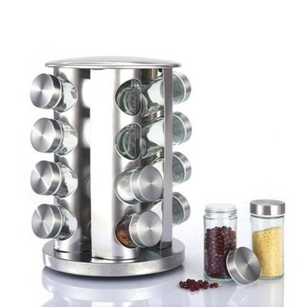 Rotating Stainless Steel Spice Organizer Rack