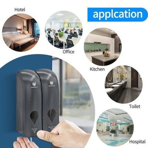 Shampoo soap dispenser Wall-mounted Manual Hand Soap Dispenser Pump Shampoo Lotion Shower Gel Container. Bathroom Accessories. Soap and Lotion Dispensers