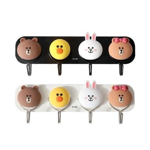 LINE FRIENDS Brown Sally Cony Choco Cartoon Bathroom Towel Hook Living Room Door Back Clothes Hook Wall Storage Hooks. Storage & Organization. Storage Hooks & Racks.