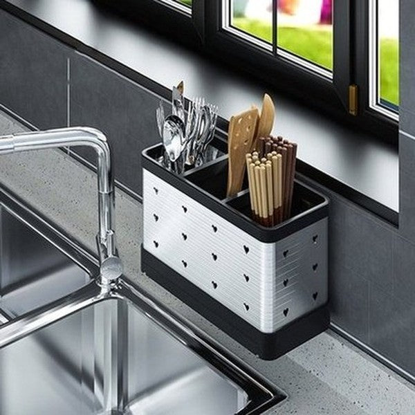 Kitchen Cutlery Storage Shelves Drain Tableware Holder Chopstick Spoon Fork Storage Box Chopsticks Cage Save Space. Type: Kitchen Utensil Holders & Racks.