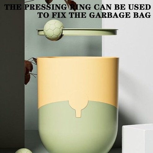 Multipurpose Tilting Waste Bin With Bag Attachment. Round multi-purpose waste bin with lid for the home. Household Cleaning. Type: Trash Cans & Wastebaskets.