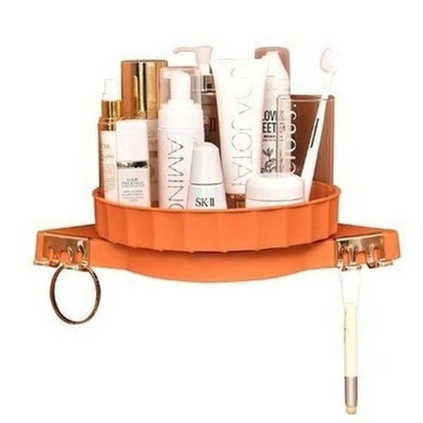 Wall-Mounted Corner Rotary Storage Shower Rack