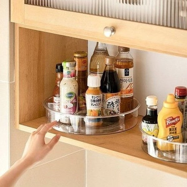 Rotating Kitchen Seasoning Rack Corner Seasoning Oil Salt Vinegar Round Multifunctional Storage Box. Kitchen & Dining. Food Storage: Food Storage Containers.