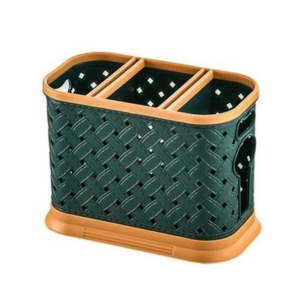 3 Grid Plastic Knife Cage Hollow Drain Cutlery Holder Knives Spoon Fork Storage Rack Container Kitchen Organizer. Kitchen Organizers. Type: Knife Blocks & Holders.