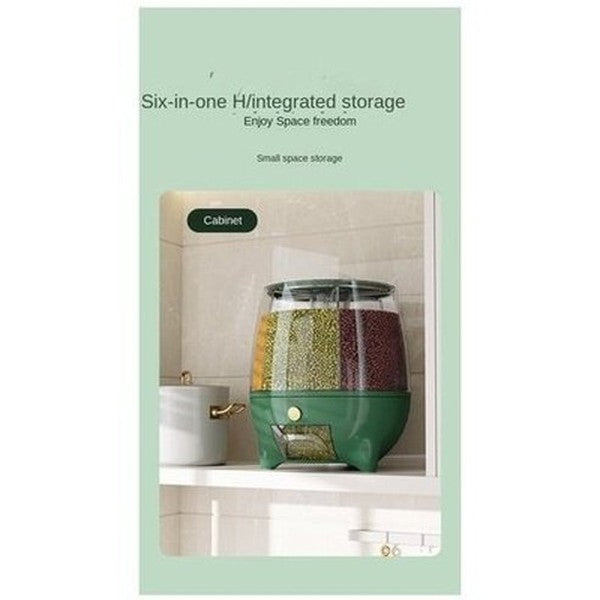 360° Swivel Sealed Rice Storage Dispenser Bucket. Large Capacity Cereal Grain Rice Storage Container. Sealed Cereal Dispenser. Type: Food Storage Containers.
