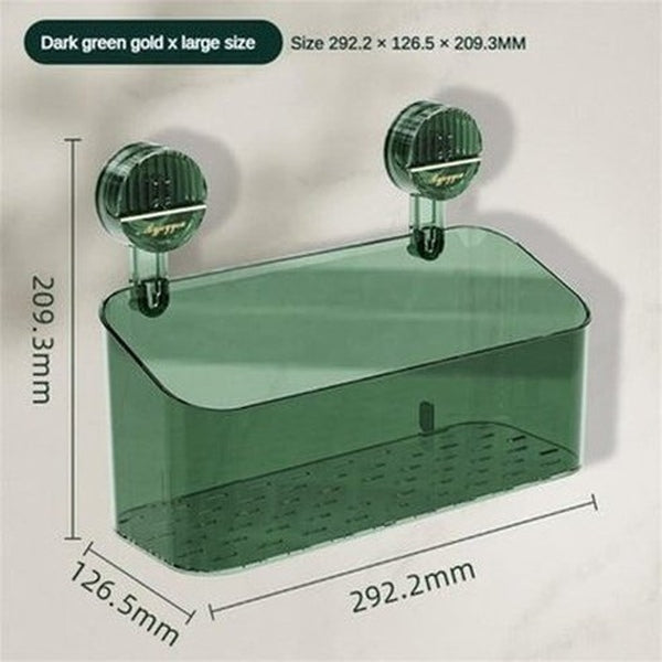 Bathroom Accessories Transparent Silver Storage Cosmetic Storage Rack Suction Cup Storage Basket