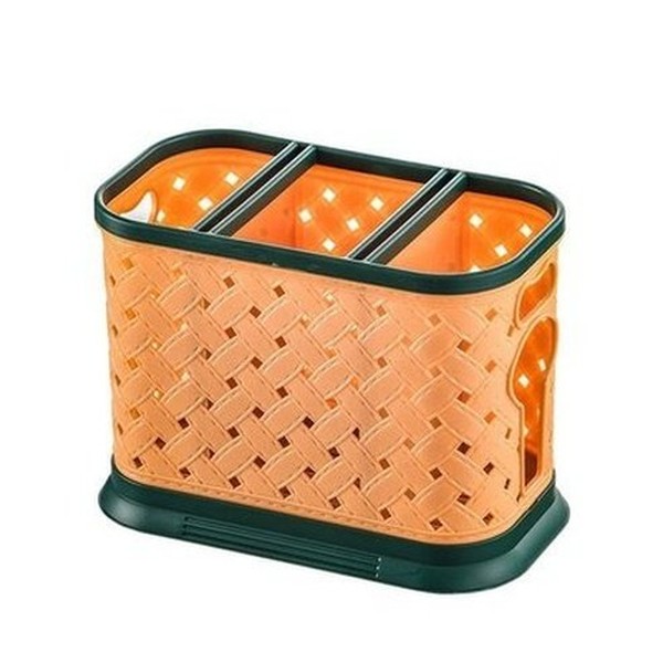 3 Grid Plastic Knife Cage Hollow Drain Cutlery Holder Knives Spoon Fork Storage Rack Container Kitchen Organizer. Kitchen Organizers. Type: Knife Blocks & Holders.