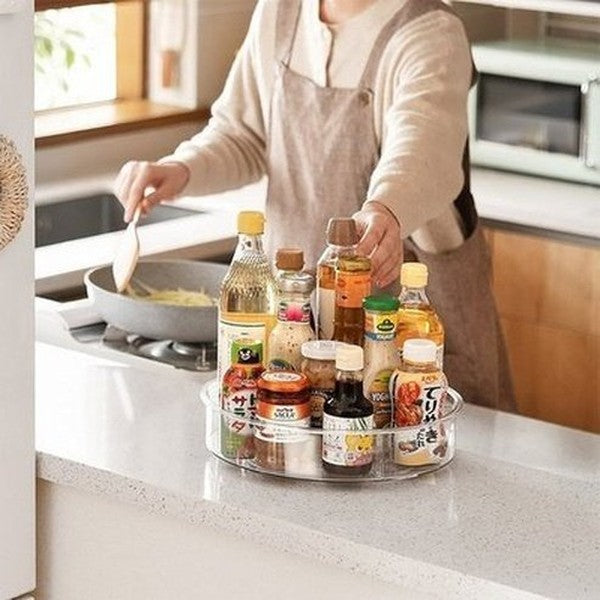 Rotating Kitchen Seasoning Rack Corner Seasoning Oil Salt Vinegar Round Multifunctional Storage Box. Kitchen & Dining. Food Storage: Food Storage Containers.
